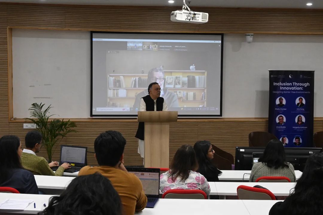 Pramath Raj Sinha delivering a keynote address at the event