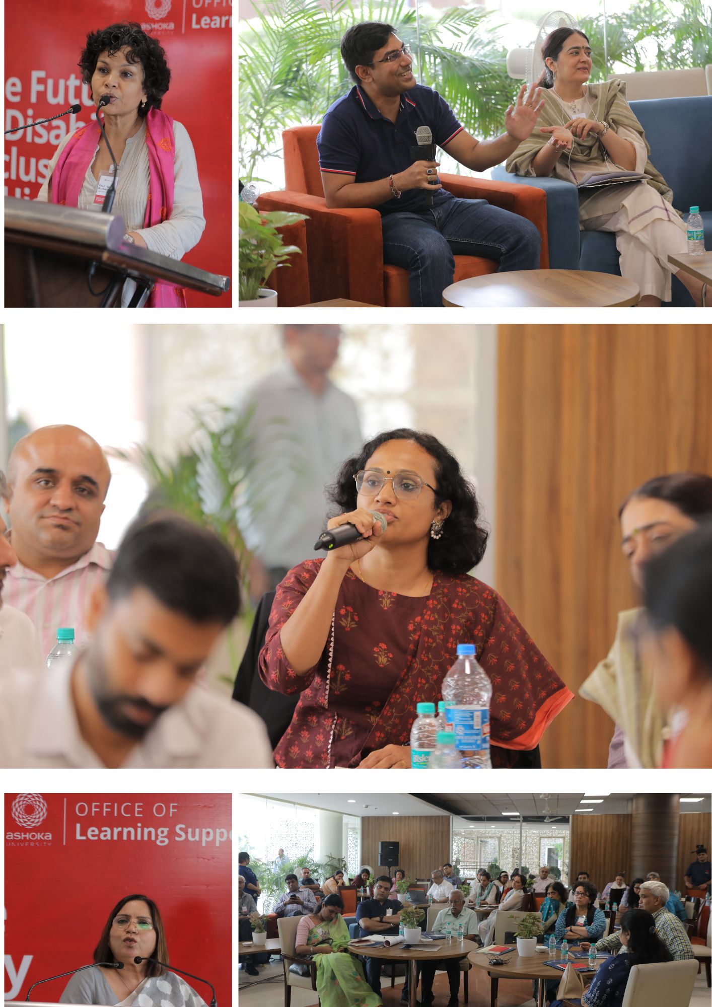 Collage of key speakers, panelists as well as attendees of the conclave at Ashoka University