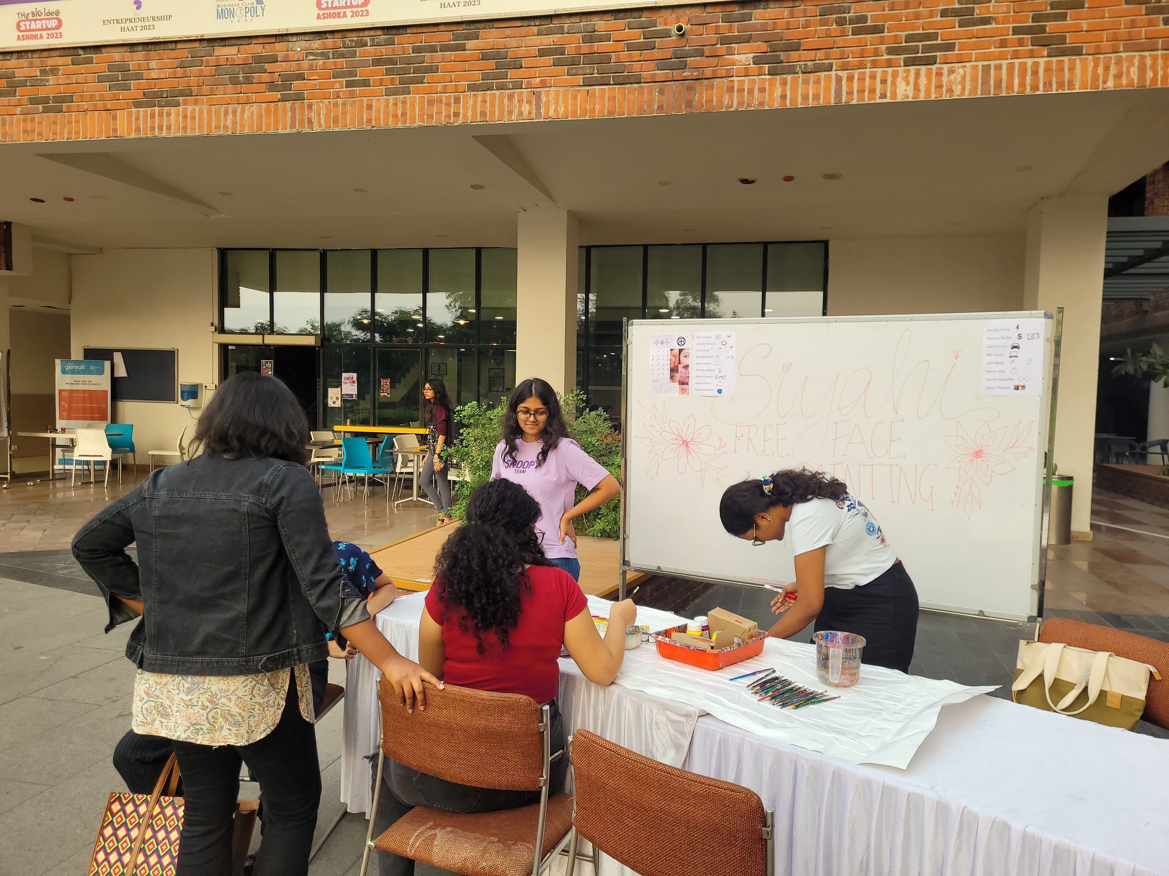 Face painting stall by art society